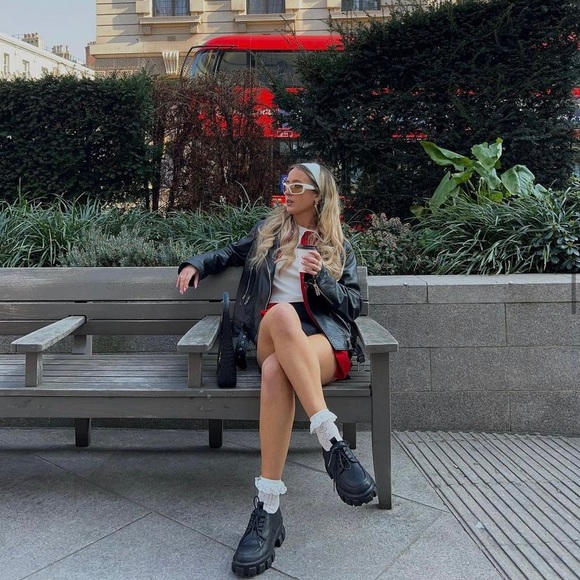 Zara sheep leather biker jacket black - Picture 5 of 16